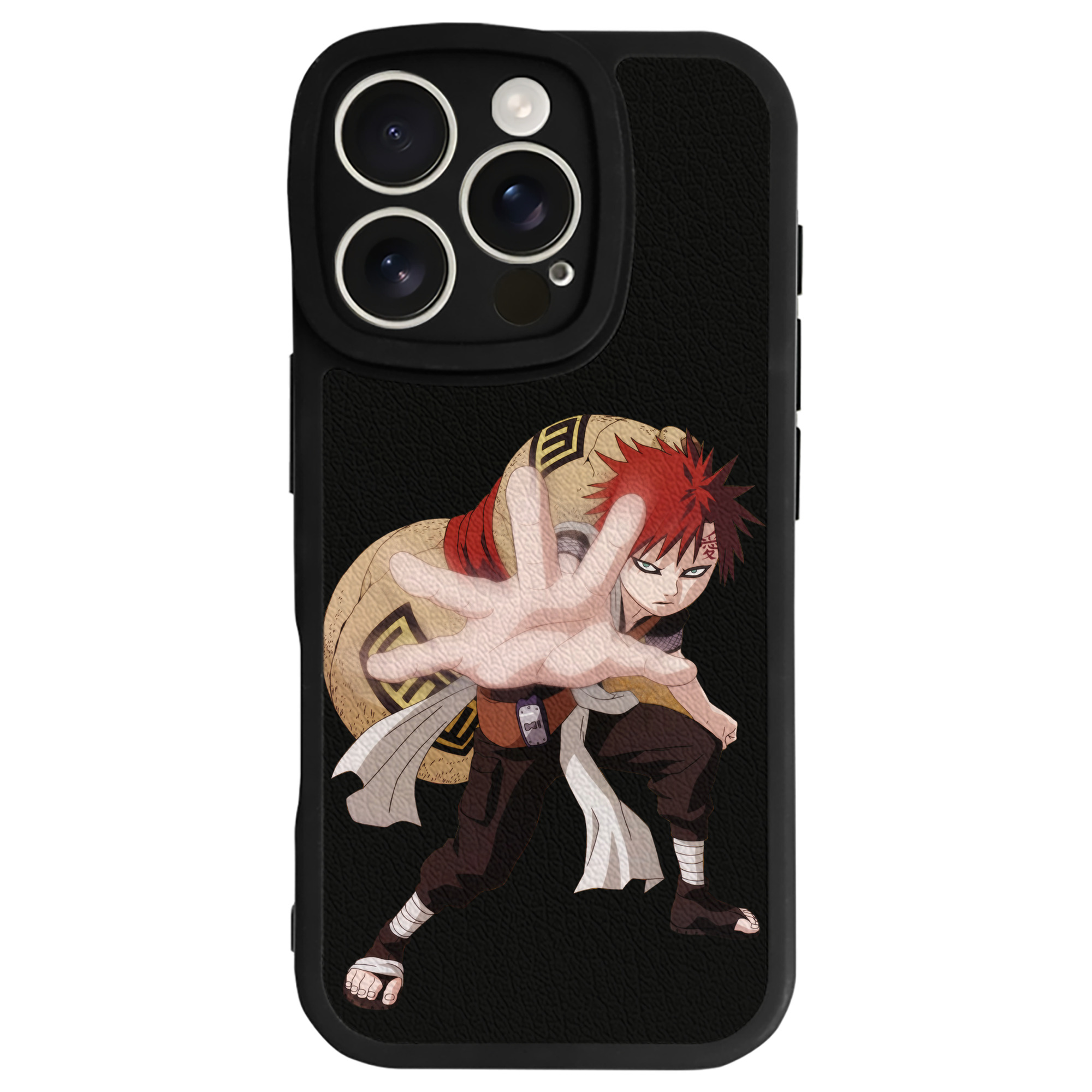 （画像用） NARUTO -ナルト- ガアラ Gaara 【iPhone 16シリーズ対応】シリコンスマホケース（レザー調） 材質：シリコン